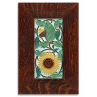 Motawi Sunflower in Light Blue - 4x8 - Artisan's Bench
