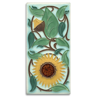 Motawi Sunflower in Light Blue - 4x8 - Artisan's Bench