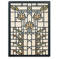 Motawi Waterlilies in Cream - 6x8 - Artisan's Bench