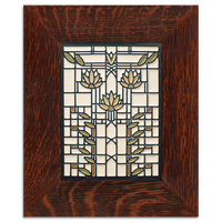 Motawi Waterlilies in Cream - 6x8 - Artisan's Bench