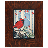 Motawi Winter Cardinals - 6x8 - Artisan's Bench