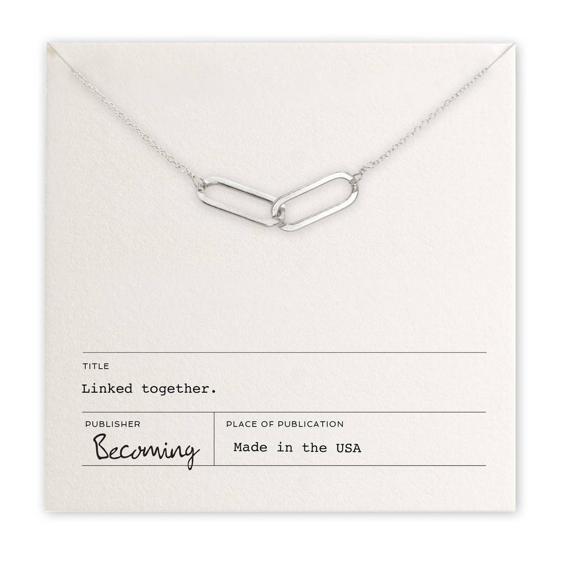 Small Linked Together Necklace | Silver