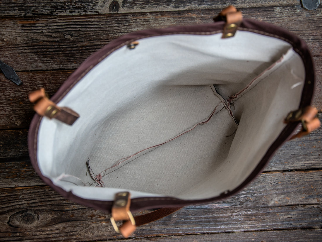 Canvas Leather Tote | Cowgirl - The Artisan's Bench