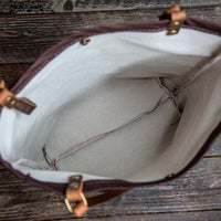 Canvas Leather Tote | Cowgirl - The Artisan's Bench