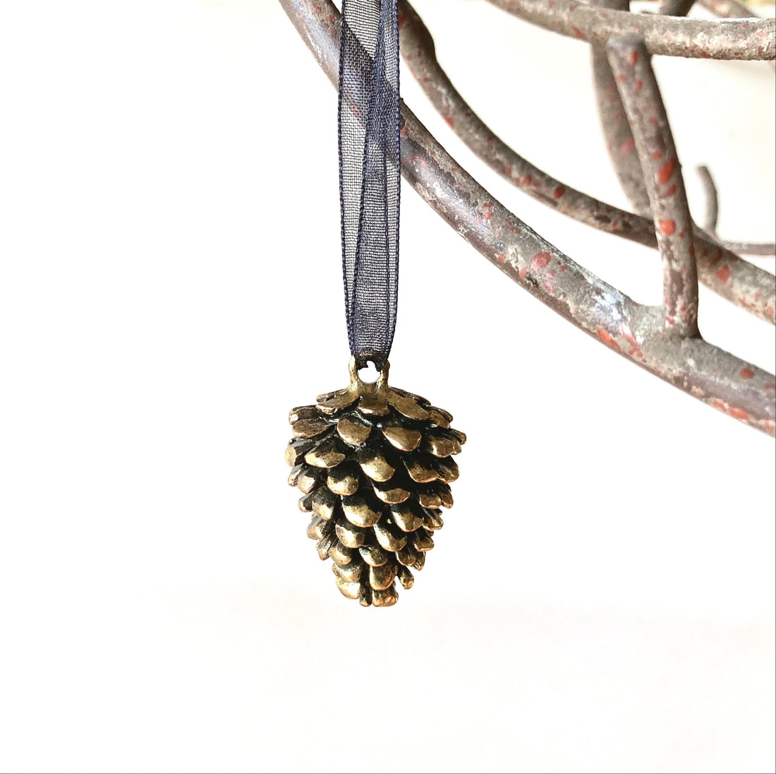 Brass Pine Cone Ornament