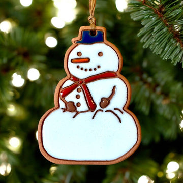 Snowman Clay Ornament