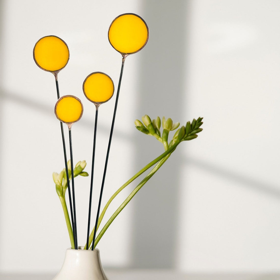 Yellow Glass Billy Button