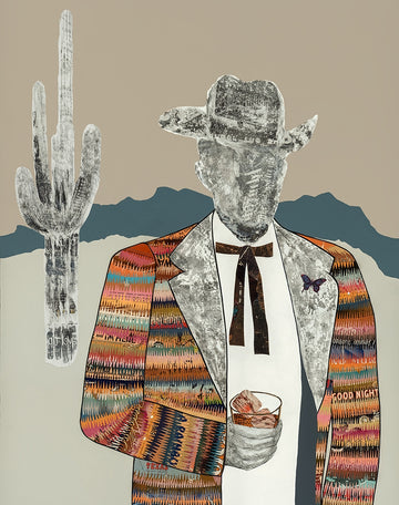 Quilted Wrangler Cowboy | Archival Print