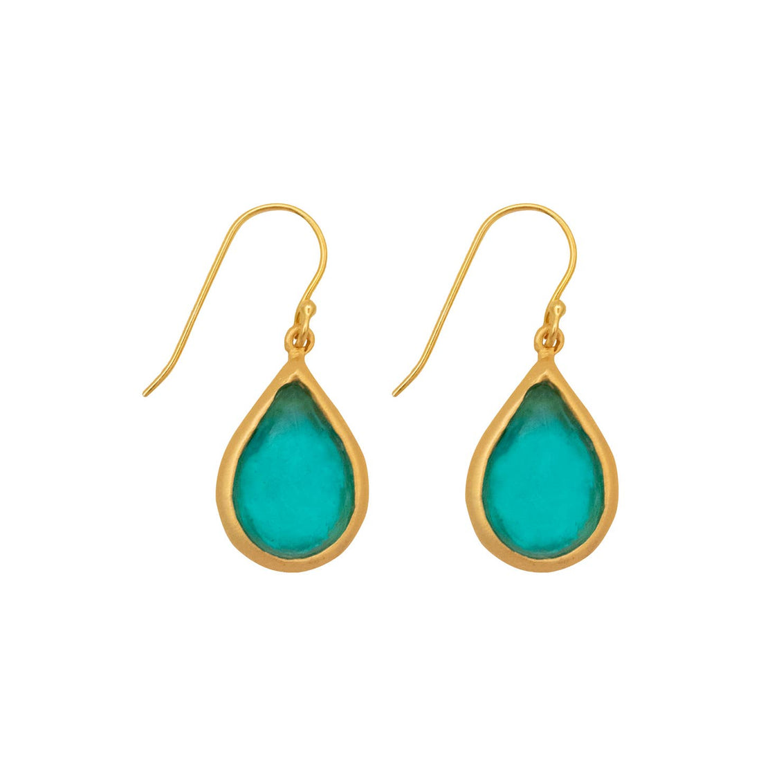 Tear Drop Bubble Earrings | Teal