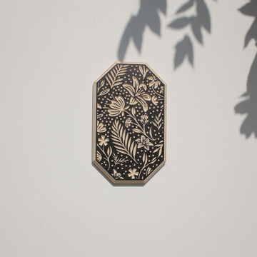 Floral Carved Wall Hanging