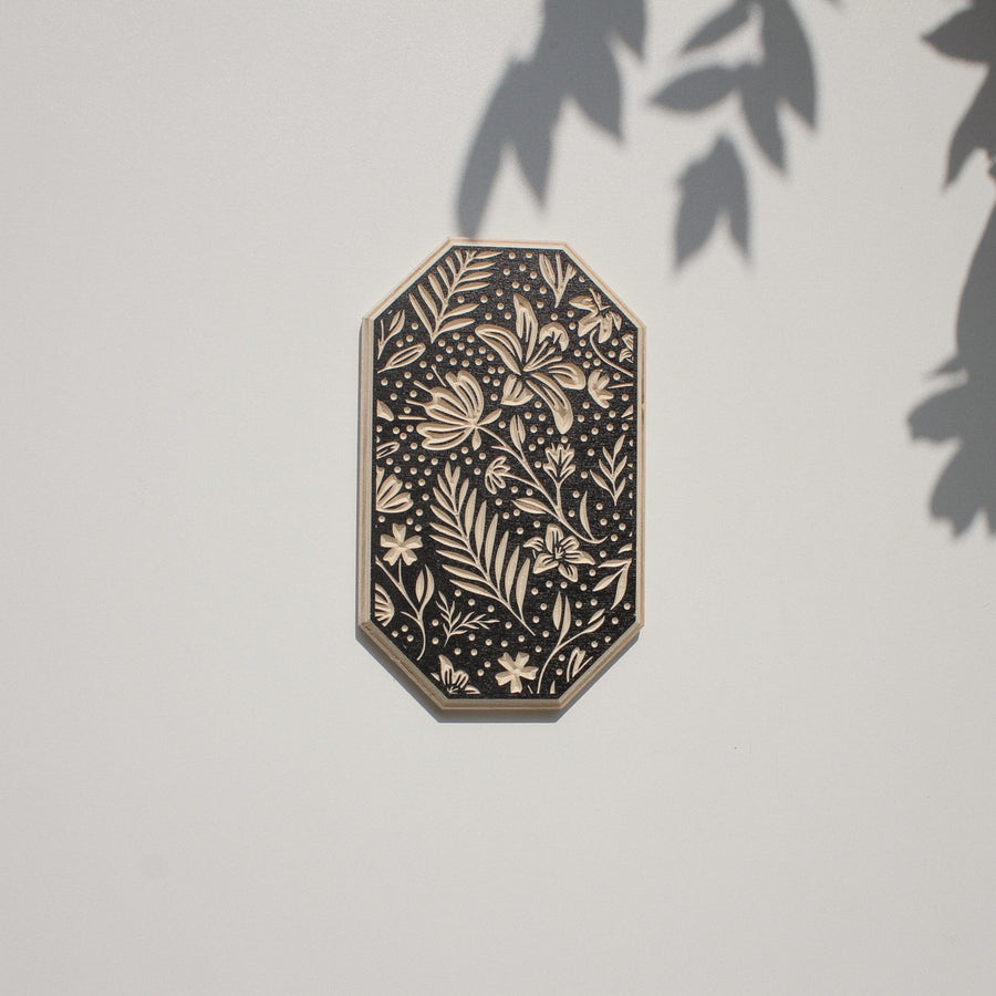 Floral Carved Wall Hanging
