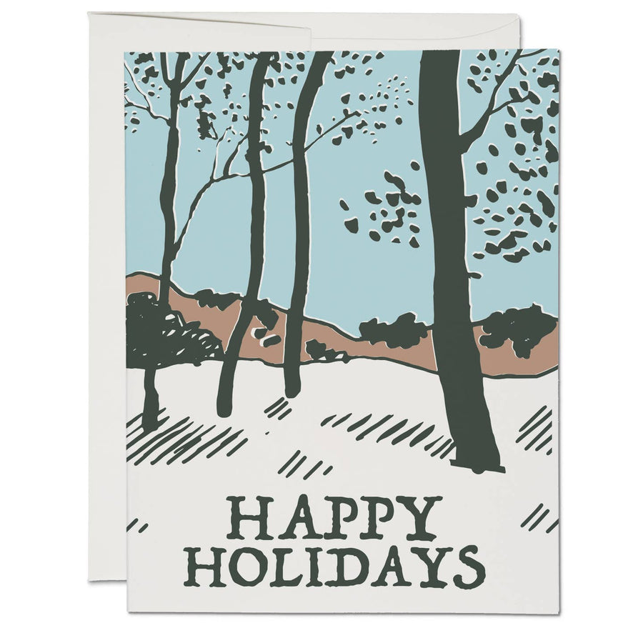Snowy Forest Holiday Card