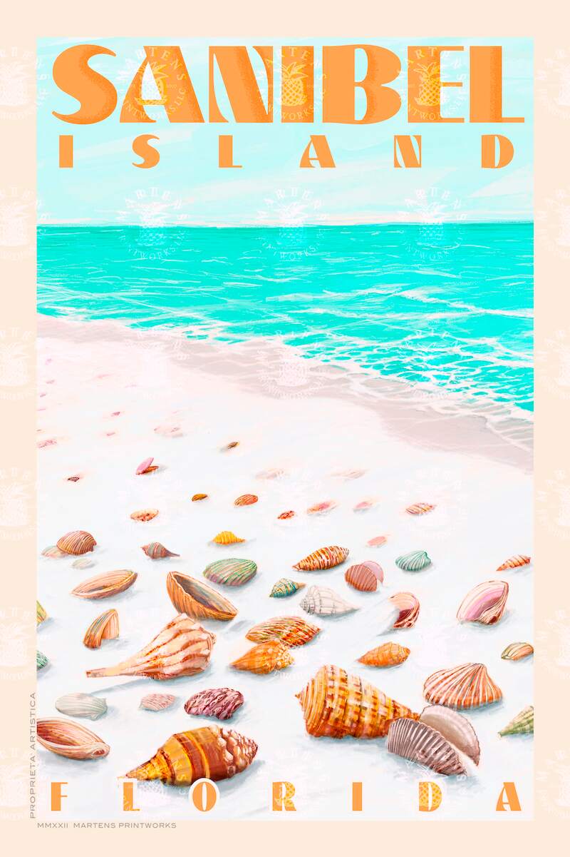 Sanibel Island Florida Print |  11x14