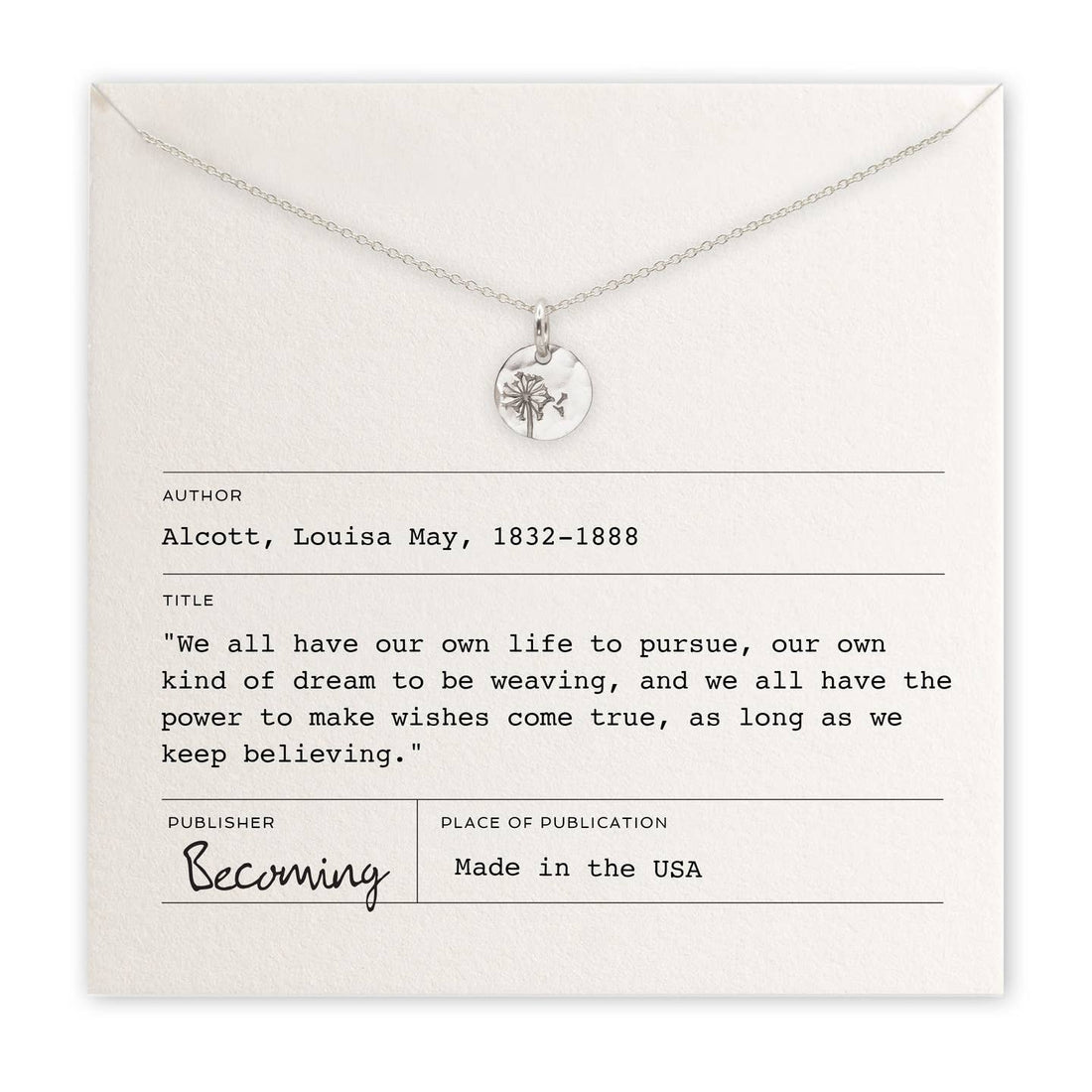 Dandelion Wishes Necklace | Silver