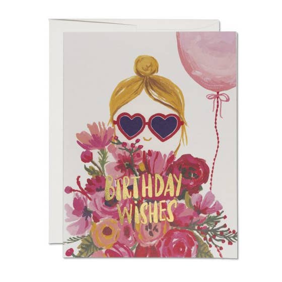 Heart Shaped Glasses Birthday Card