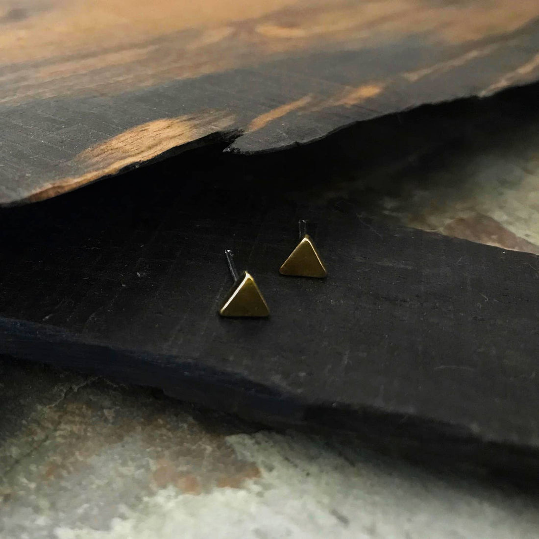 Small Triangle Stud Earrings