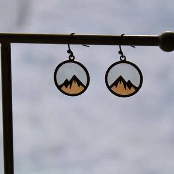 Mini Peaks Stained Glass Earrings