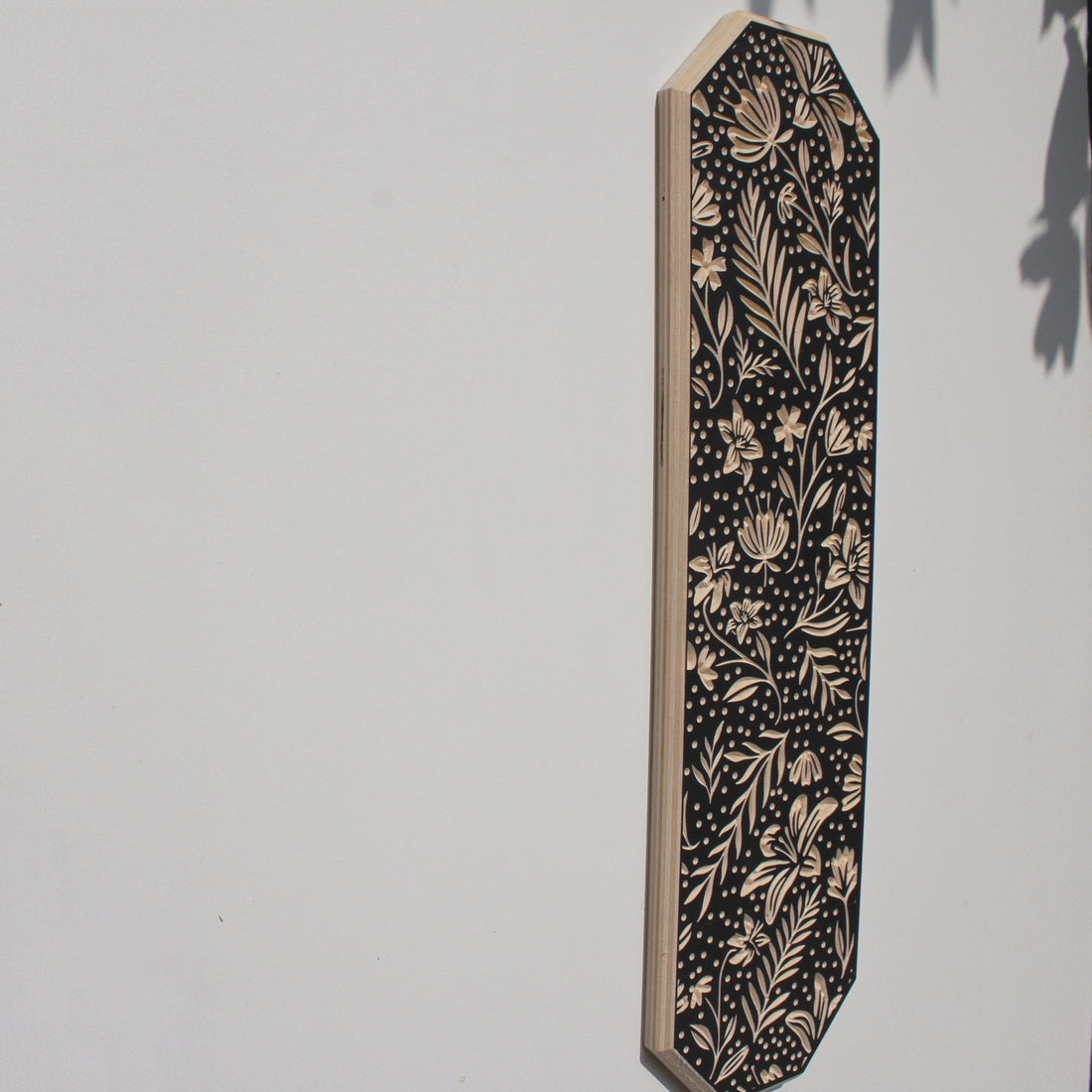 Large Floral Carved Wall Hanging