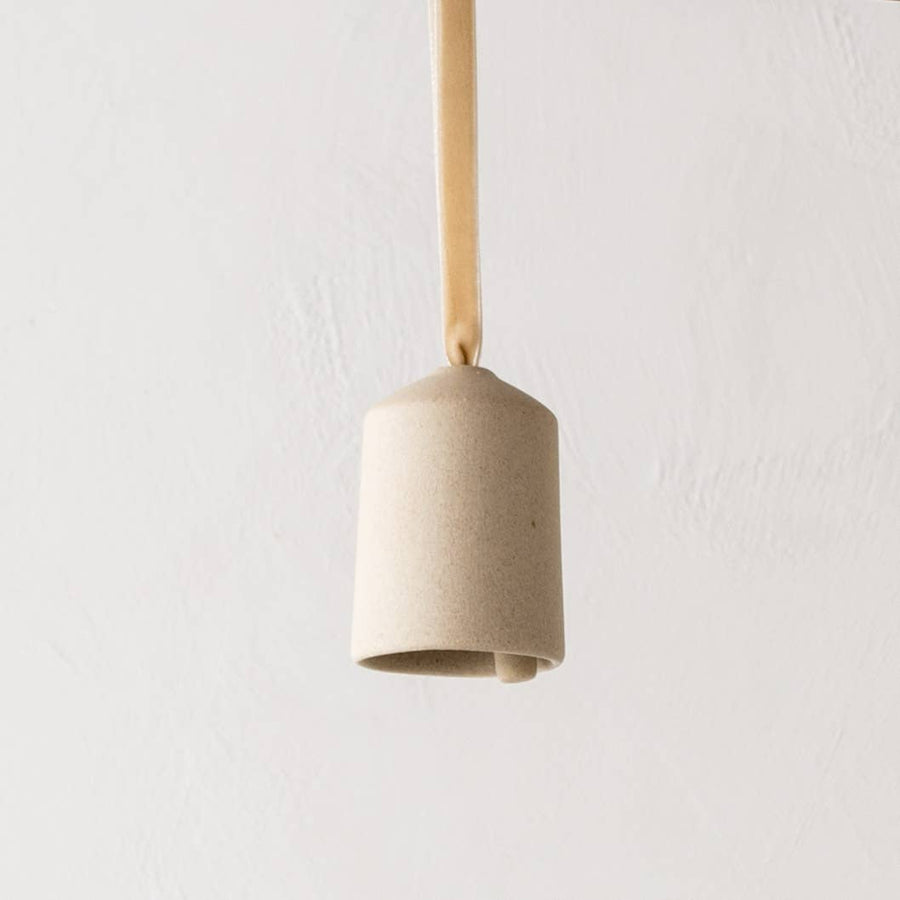 Raw Stoneware Bell Ornament