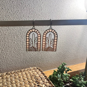 Saguaro Stained Glass Earrings