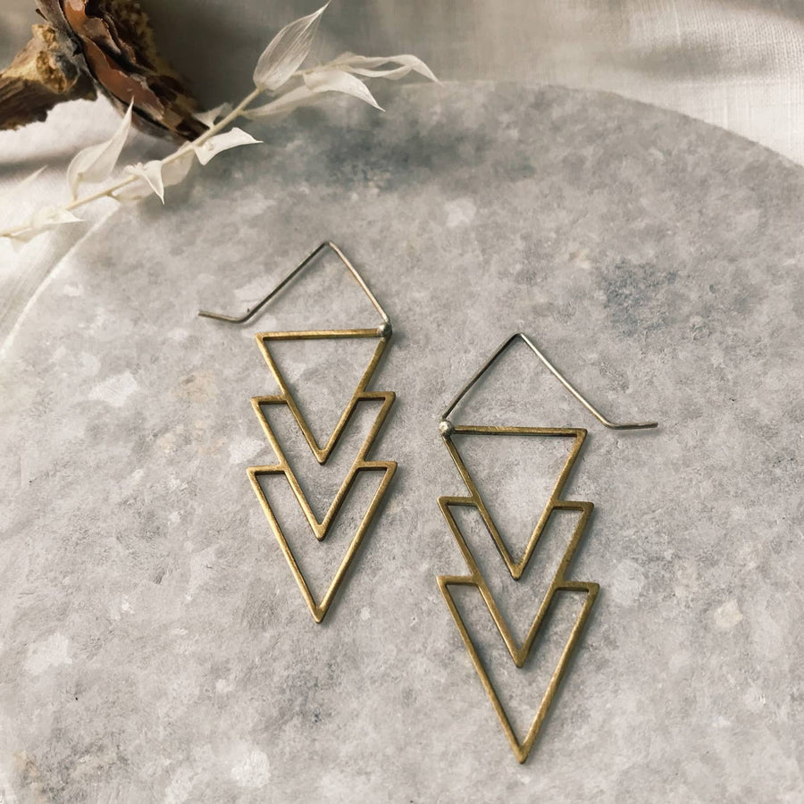 Triangle Cutout Earrings