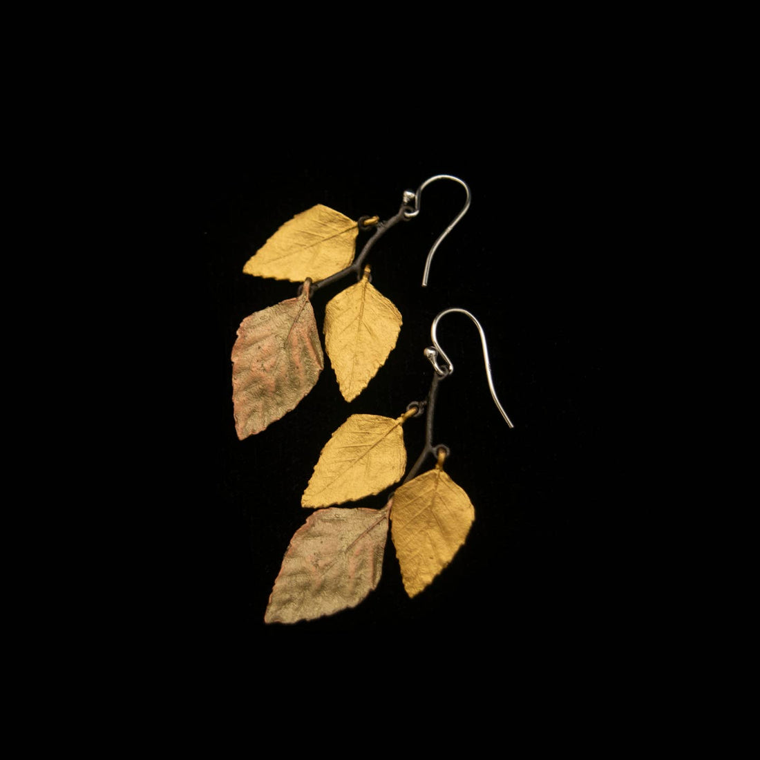 Autumn Birch 3 Leaf Earrings | Large