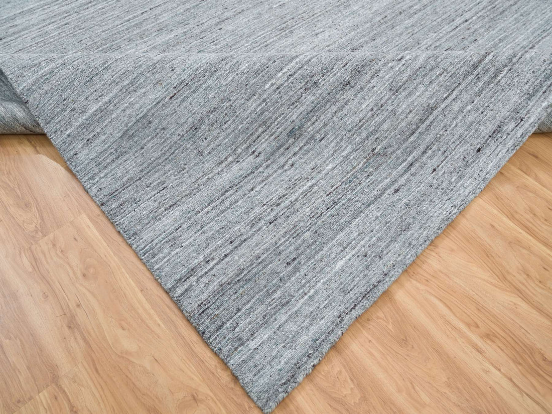 9'0" x 12'0" | Gray Modern Loomed | Wool | 210000023728