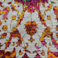9'0" x 12'0" | Gray Sari Silk Persian | Wool & Silk | 210000023730