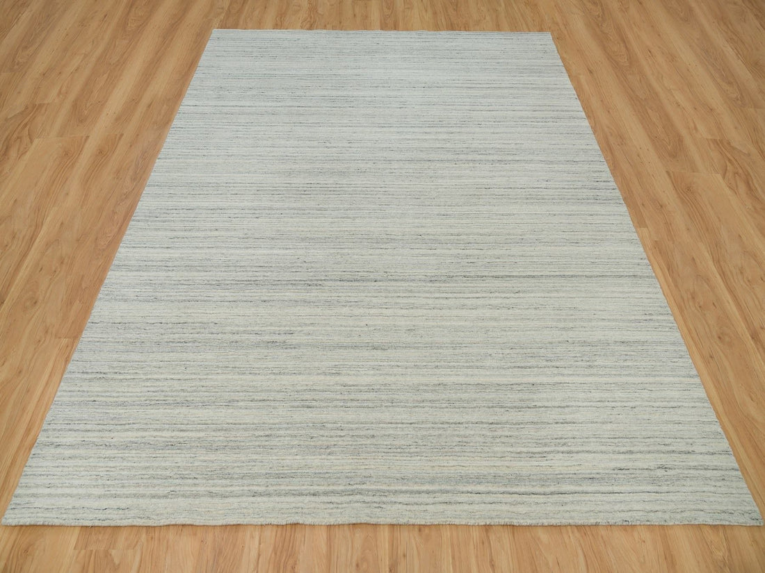8'0" x 10'0" | White Modern Loomed | Wool | 210000023736
