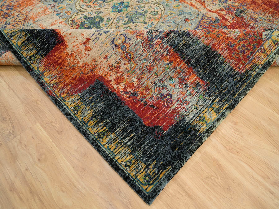 8'1" x 10'0" | Orange Erased | Wool | 210000023739