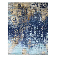 8'0" x 9'9" | Blue Gold Mosaic | Wool & Silk | 210000023745