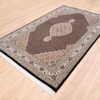 5'7" x 9'0" |  Black Tabriz | Wool | 210000023756