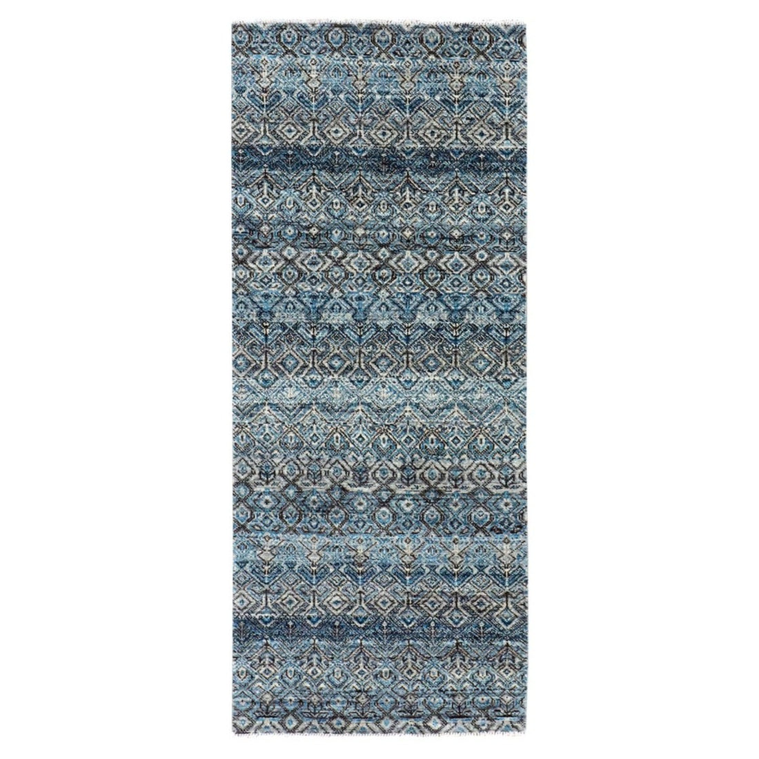 2'6" x 6'1" | Blue Herat Geometric Runner | Wool | 210000023766