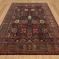 9'1" x 12'0" | Black/Brown Tabriz | Wool & Silk | 210000023775