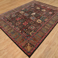 9'1" x 12'0" | Black/Brown Tabriz | Wool & Silk | 210000023775