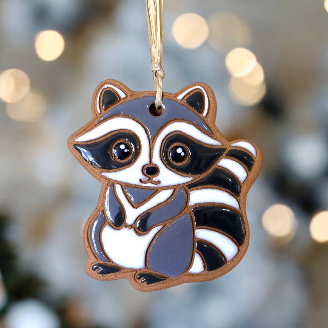 Raccoon Clay Ornament