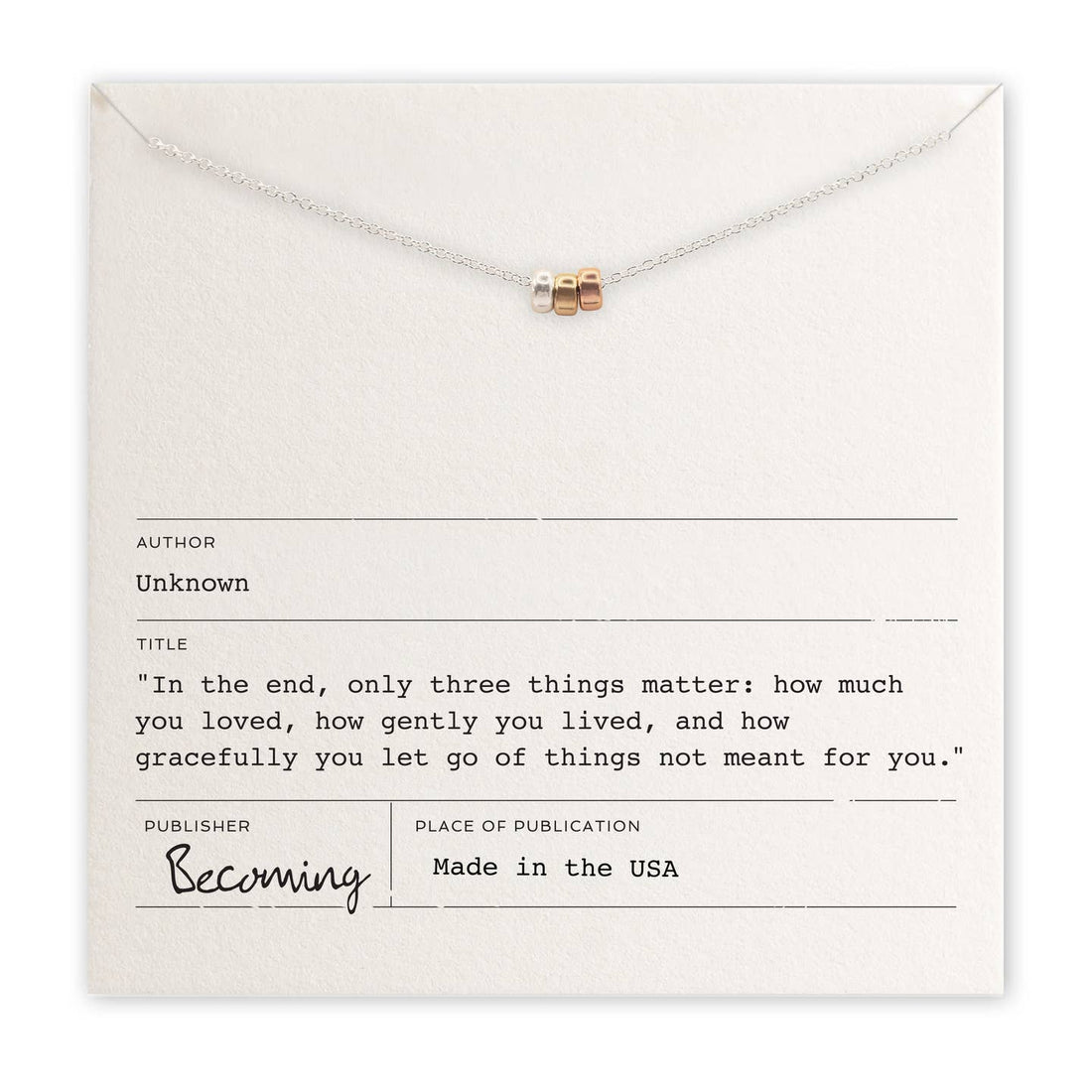 3 Things Necklace | Mixed Metal