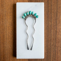 Kingman Turquoise Silver Hair Fork