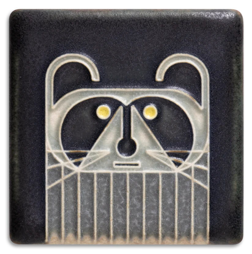 Motawi Raccoon in Black - 3x3