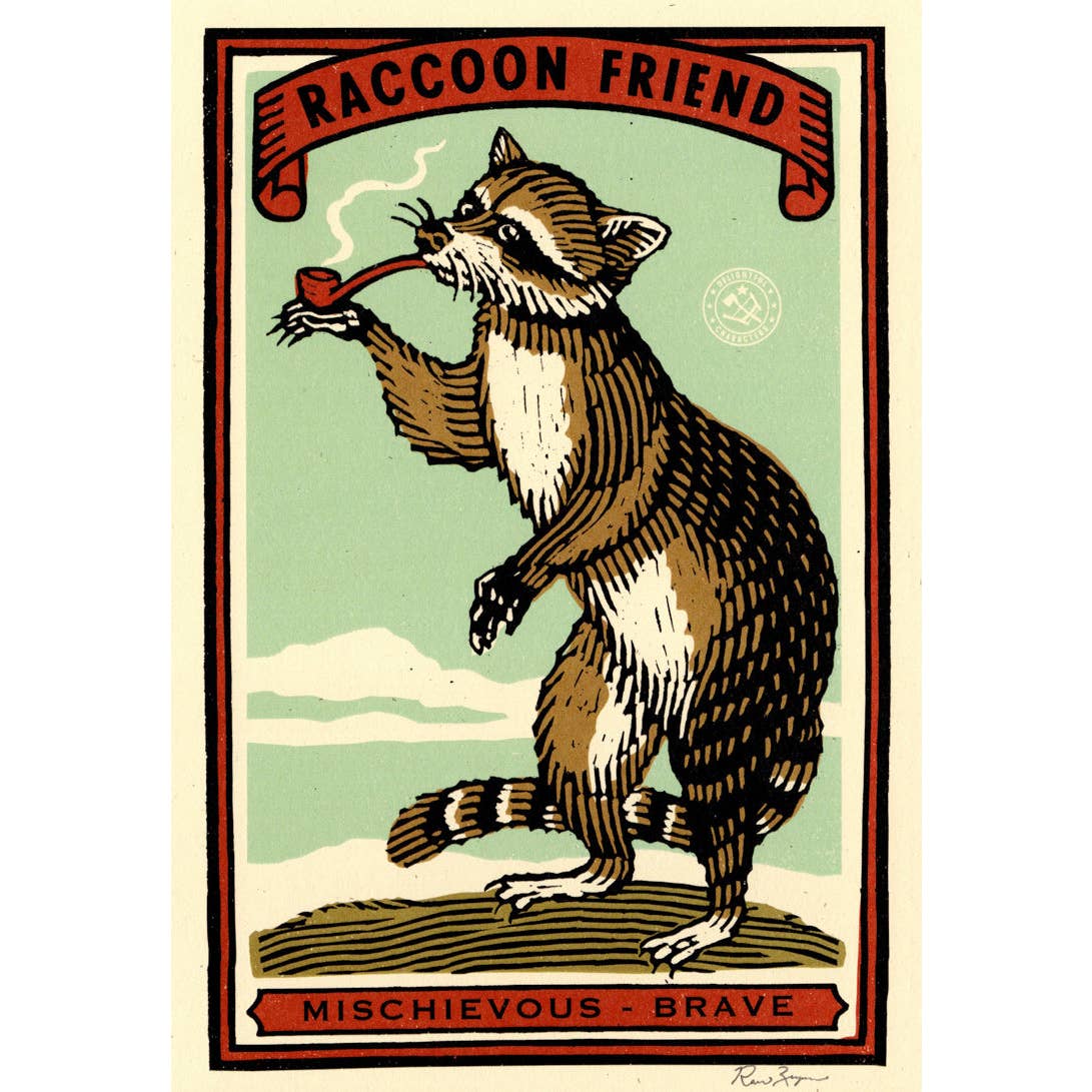 Raccoon Friend Print