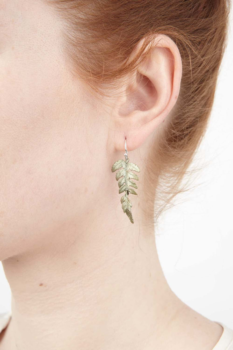 Fern Large Single Leaf Earrings