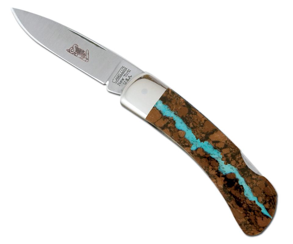 3" Vein Turquoise Pocket Knife