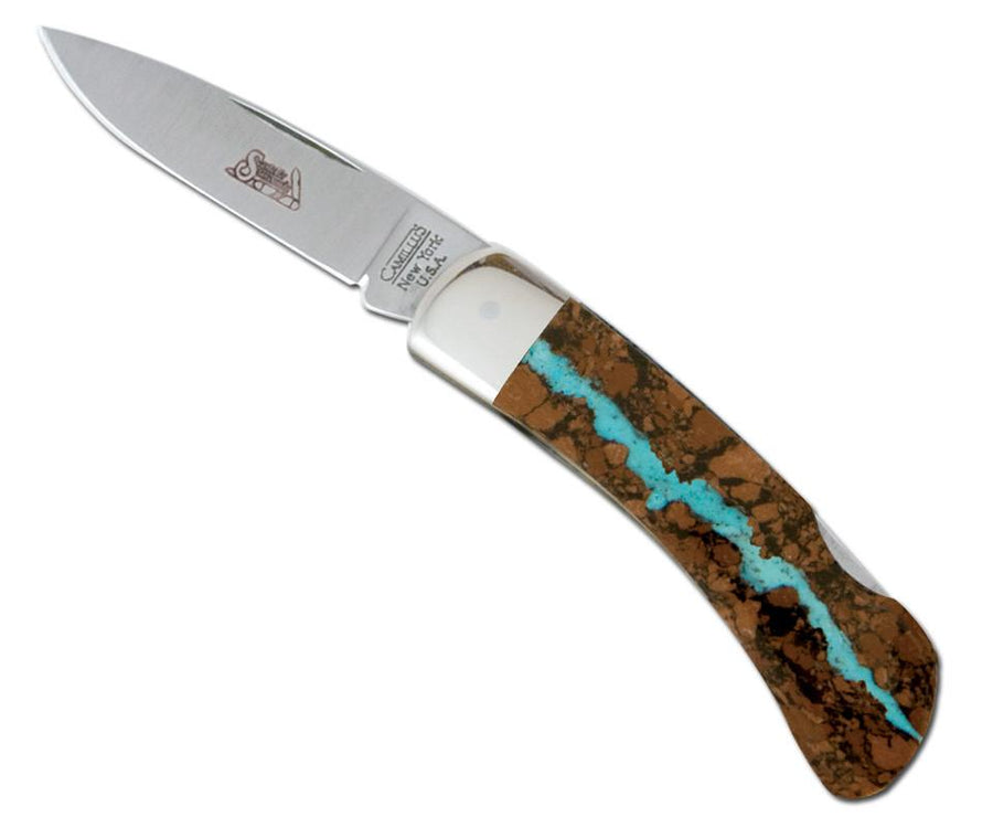 3" Vein Turquoise Pocket Knife