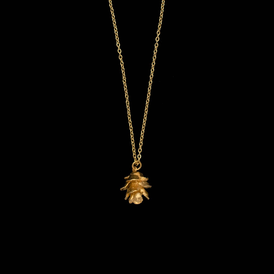 Pine Needle Single Cone Necklace