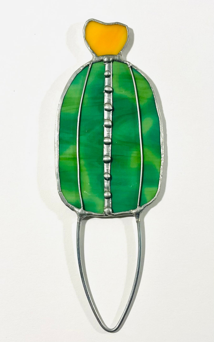 Baby Barrel Glass Cactus Stake