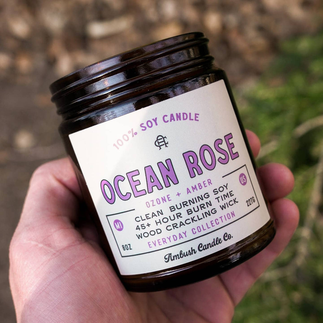 Ocean Rose Candle