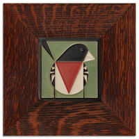 Motawi Rose-Breasted Grosbeak in Green - 4x4
