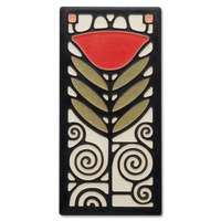 Motawi Dard Hunter Poppy in Red - 4x8