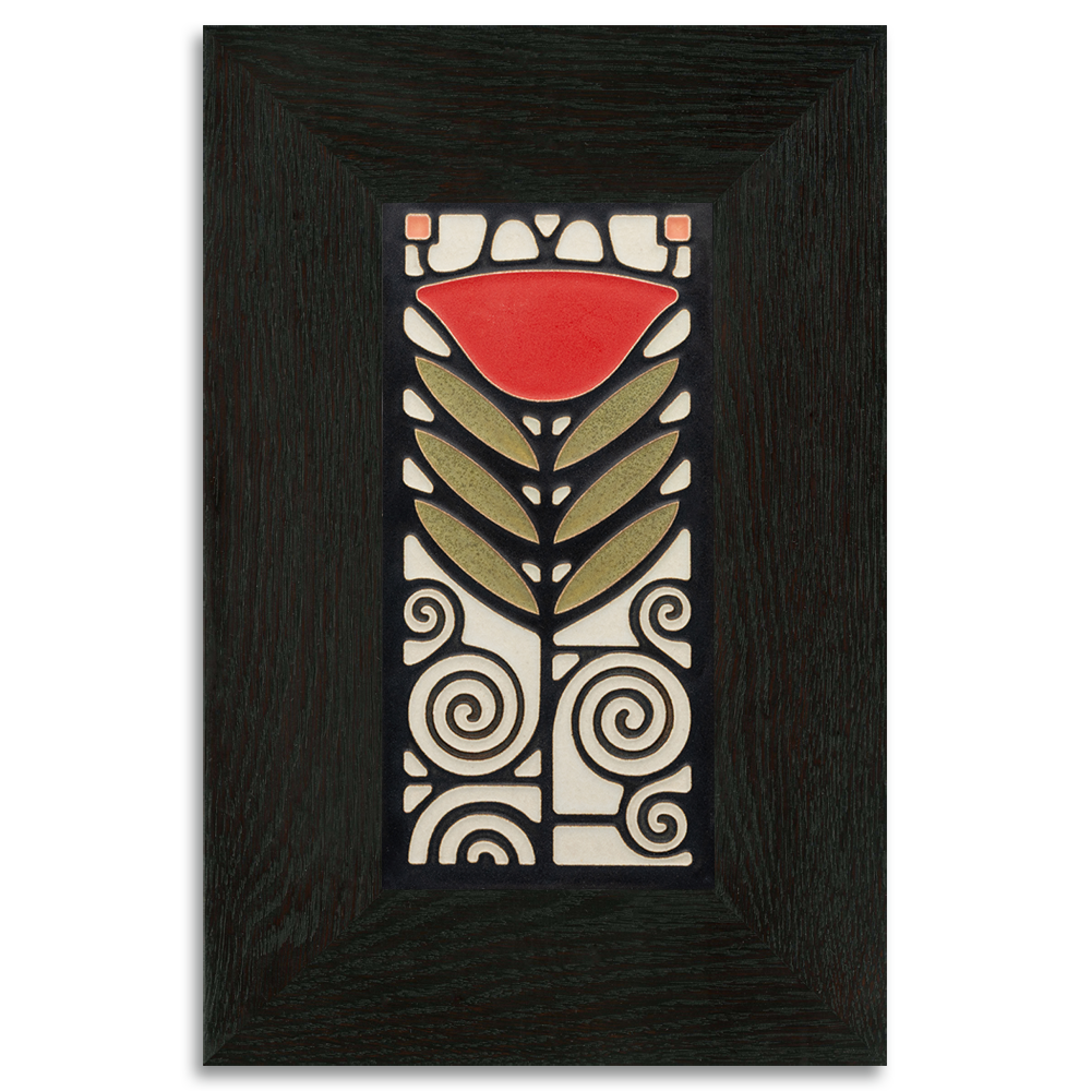 Motawi Dard Hunter Poppy in Red - 4x8