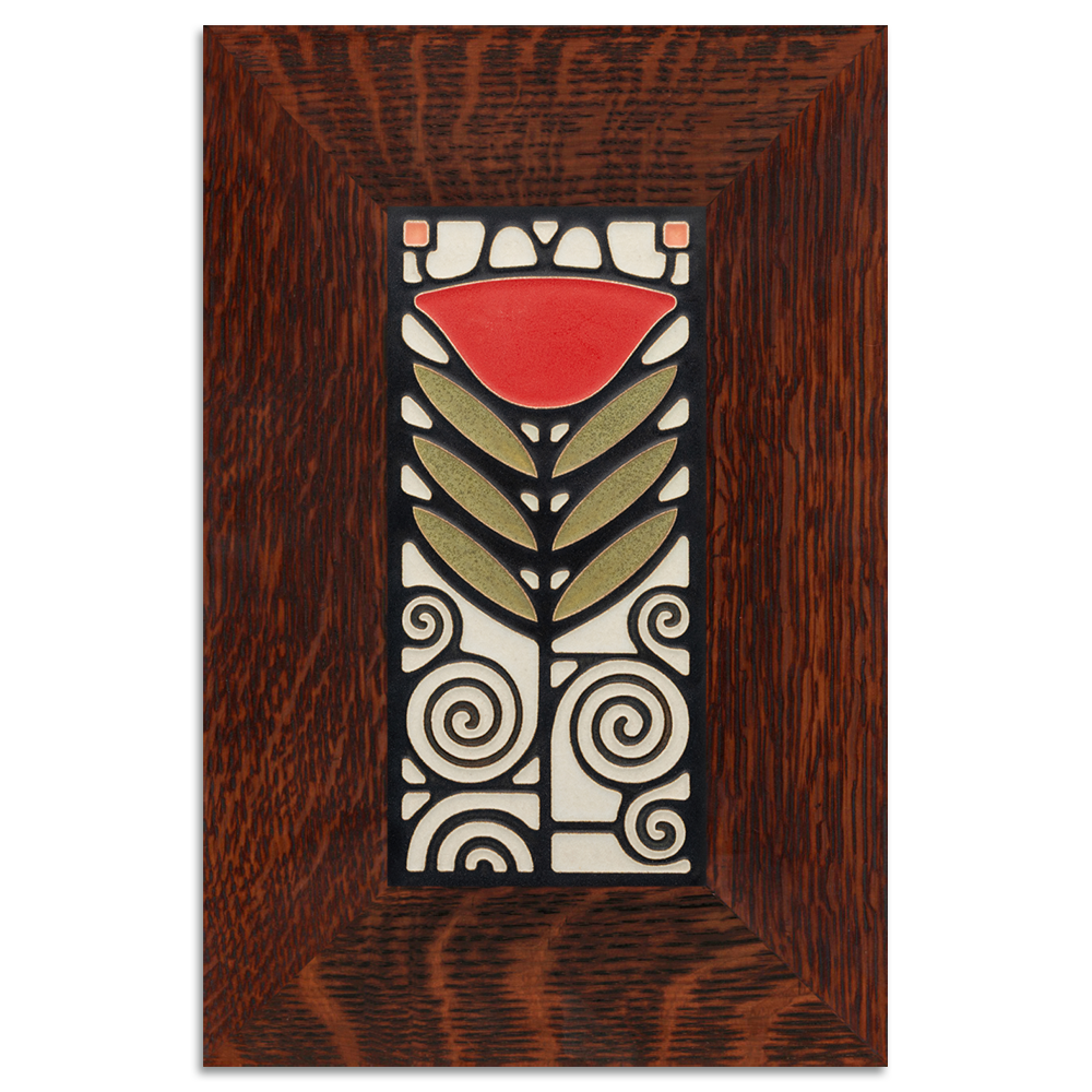 Motawi Dard Hunter Poppy in Red - 4x8